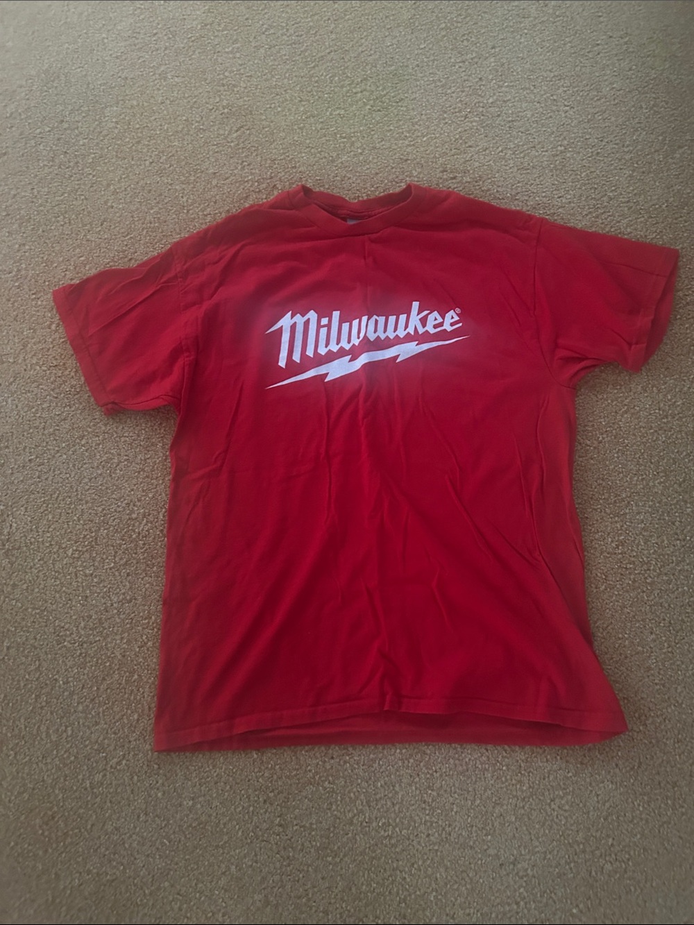 Gildan Red Milwaukee Logo Short-Sleeve Tee